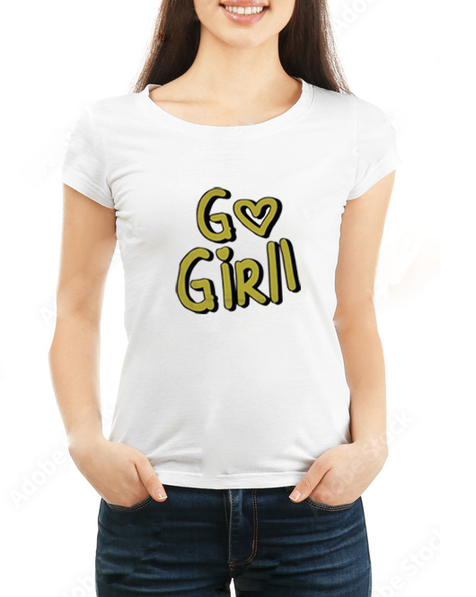 Girl Love Women Regular Fit Printed Round Neck Cotton