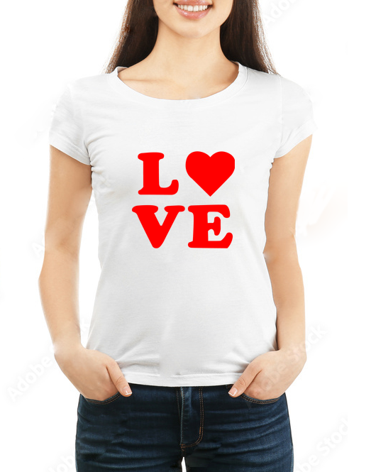 LOVE Women Regular Fit Printed Round Neck Cotton