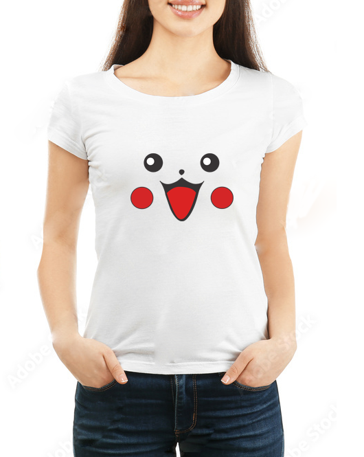 Pikachu Women Regular Fit Printed Round Neck Cotton